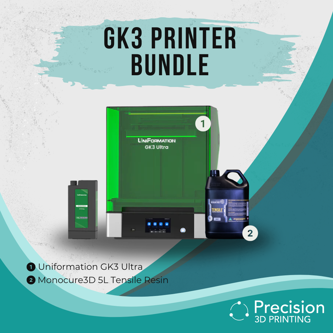 Uniformation GK3 Ultra Printer Bundle List of Inclusions