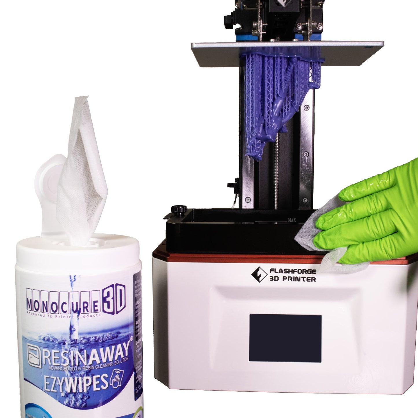 Monocure3D ResinAway Ezy-Wipes