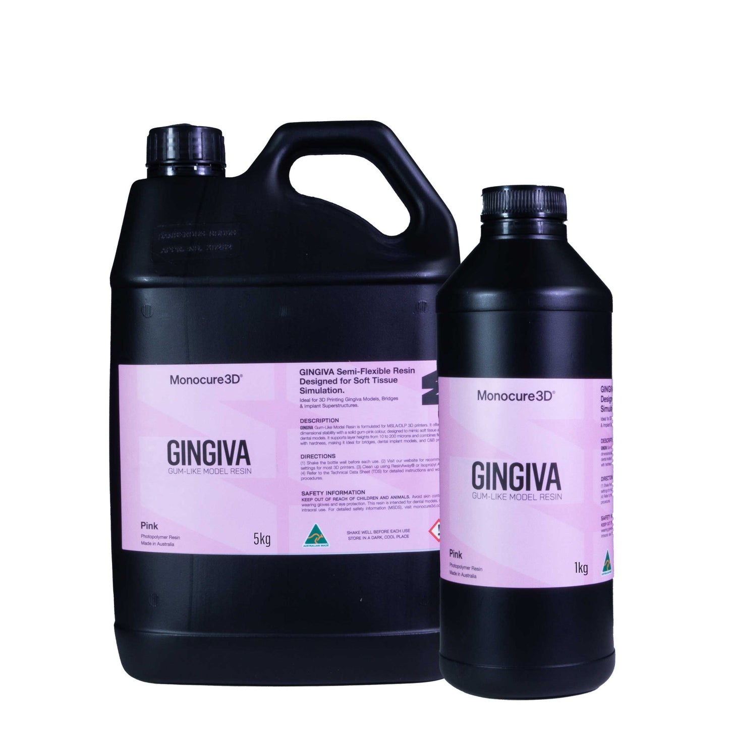 Gingiva Gum-like Model Resin 1kg and 5kg by Monocure3D – premium model resin for soft tissue simulation