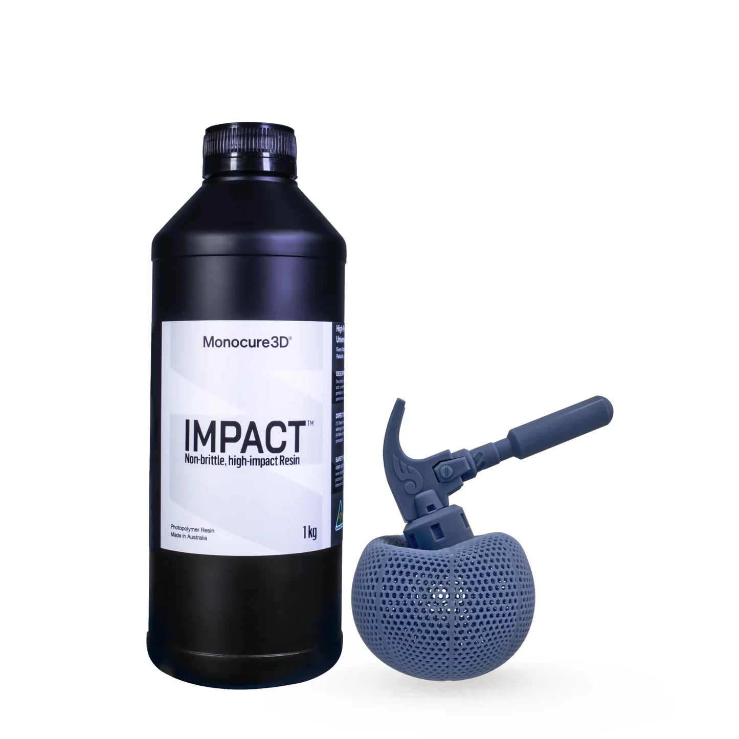 Monocure3D IMPACT Durable Resin in Slate Grey – high-strength durable resin for engineering prototypes