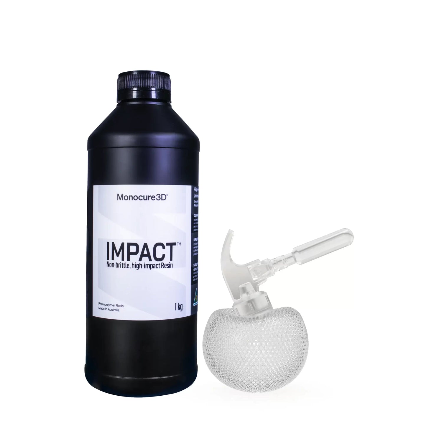 Monocure3D IMPACT Durable Resin in Translucent – tough resin for functional 3D prints