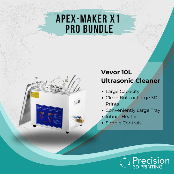 Vevor 10L Ultrasonic Cleaner included in the Pro Bundle - effective cleaning solution for 3D printing accessories and components.